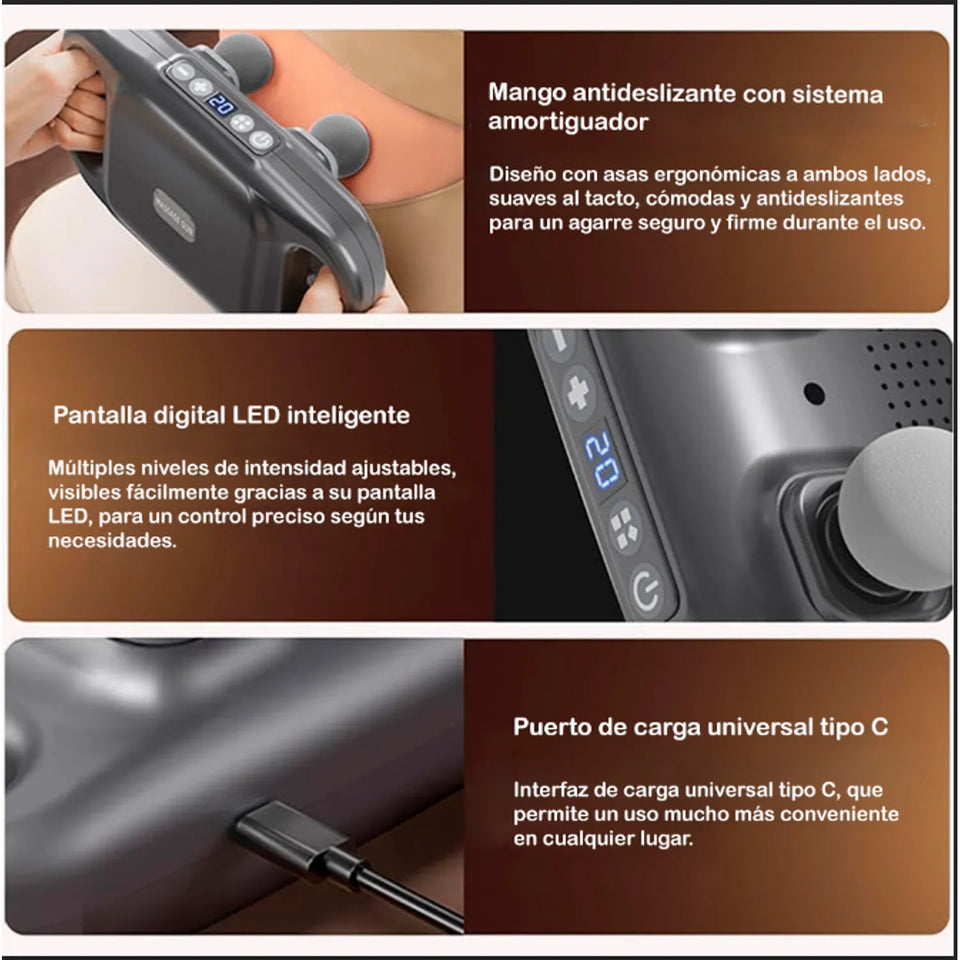 MASAJEADOR MUSCULAR DE 4 CABEZALES